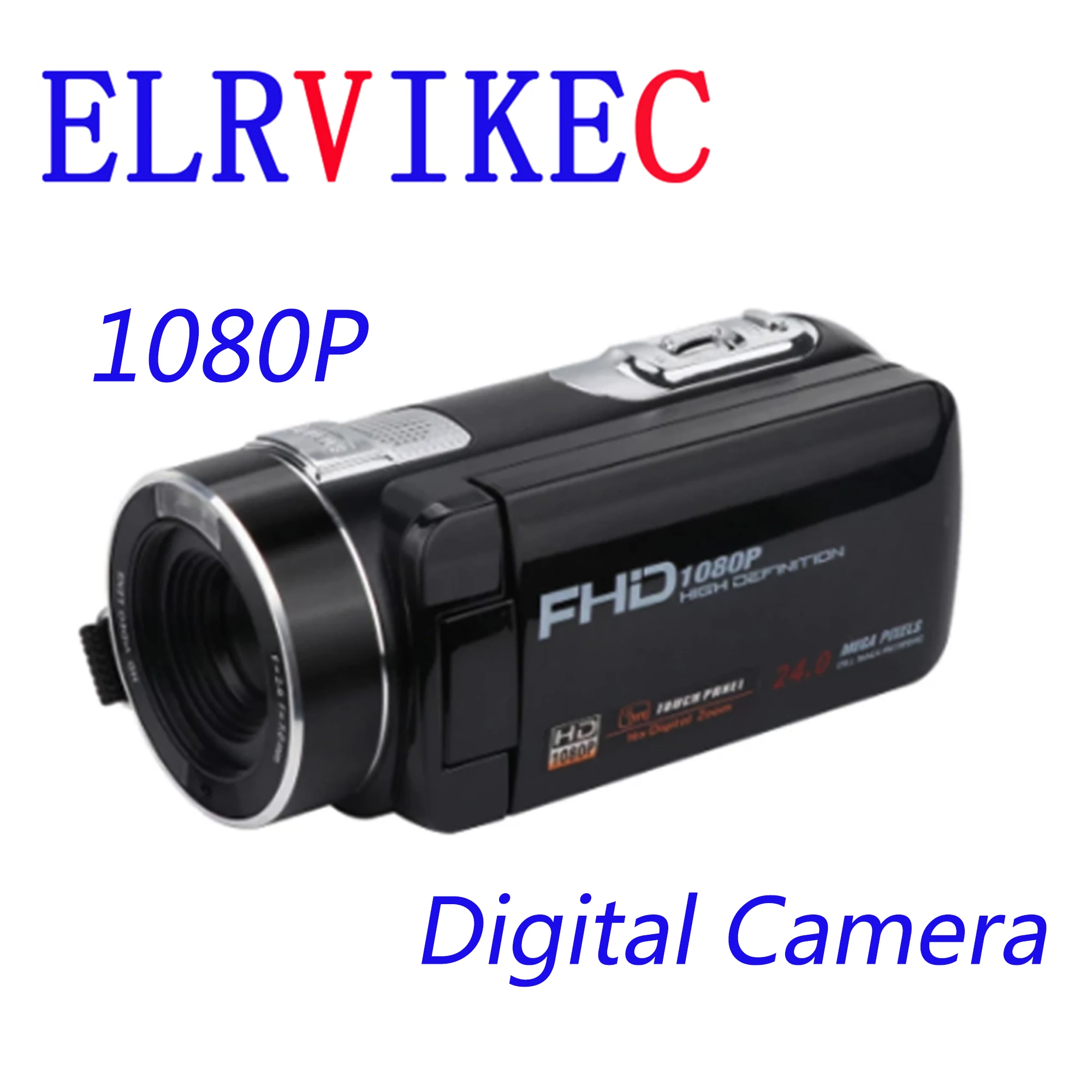 

ELRVIKEC 2021 New Digital Camera Full HD 1080P 16X Zoom Recorder Camcorder Mini 3'' Touch DV DVR 24MP Video Camera