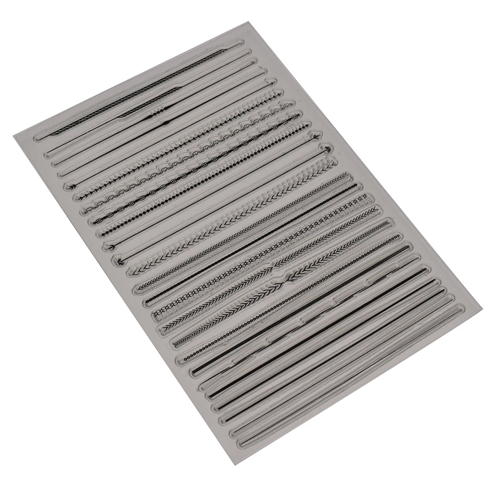 Прозрачный штамп с геометрическим узором прозрачный силиконовый для