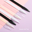 200 шт Шпильки для ногтей палочки гель лак для ногтей дисплей бортовой вентилятор-формы искусство ложные советы цвет карты Съемная практика