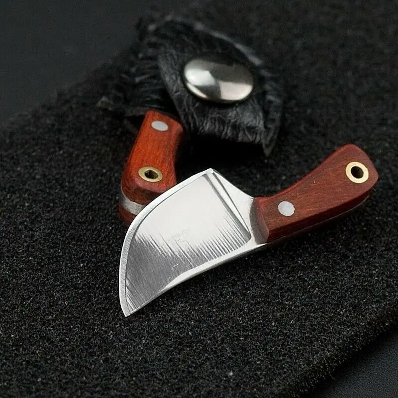1 шт. карманный мини-нож из нержавеющей стали с деревянной ручкой | Спорт и