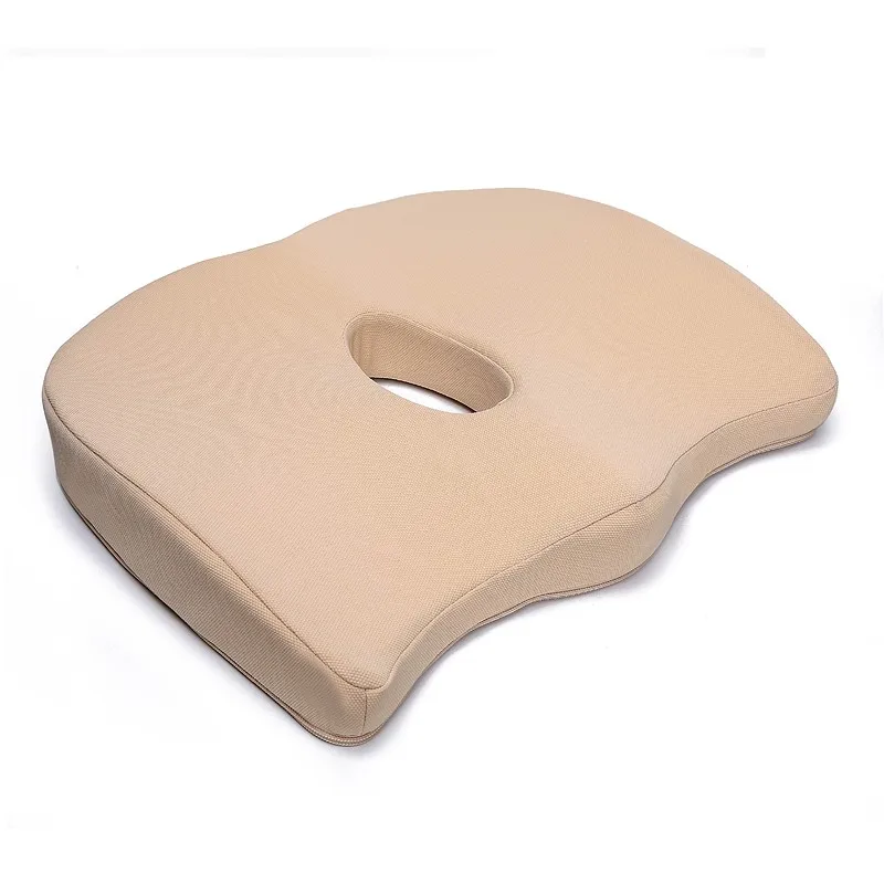 BeigeWhite Car Cushion Summer Skid-proof Air Cushion Office Seat Increase Cushion - Название цвета: BeigeWhite
