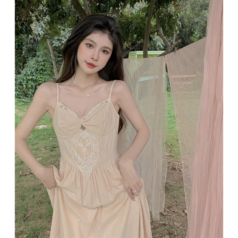 

lace strap dress for women 6057#