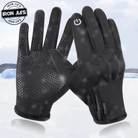 winter motorcycle gloves men keep warm touch screen motorbike mitten waterproof windproof fleece protective riding motocross