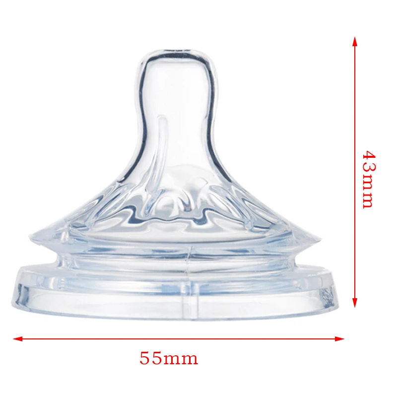 Wide caliber feeding pacifier Silicone petal nipple Bionic breast Baby pacifier Liquid silicone safe and secure