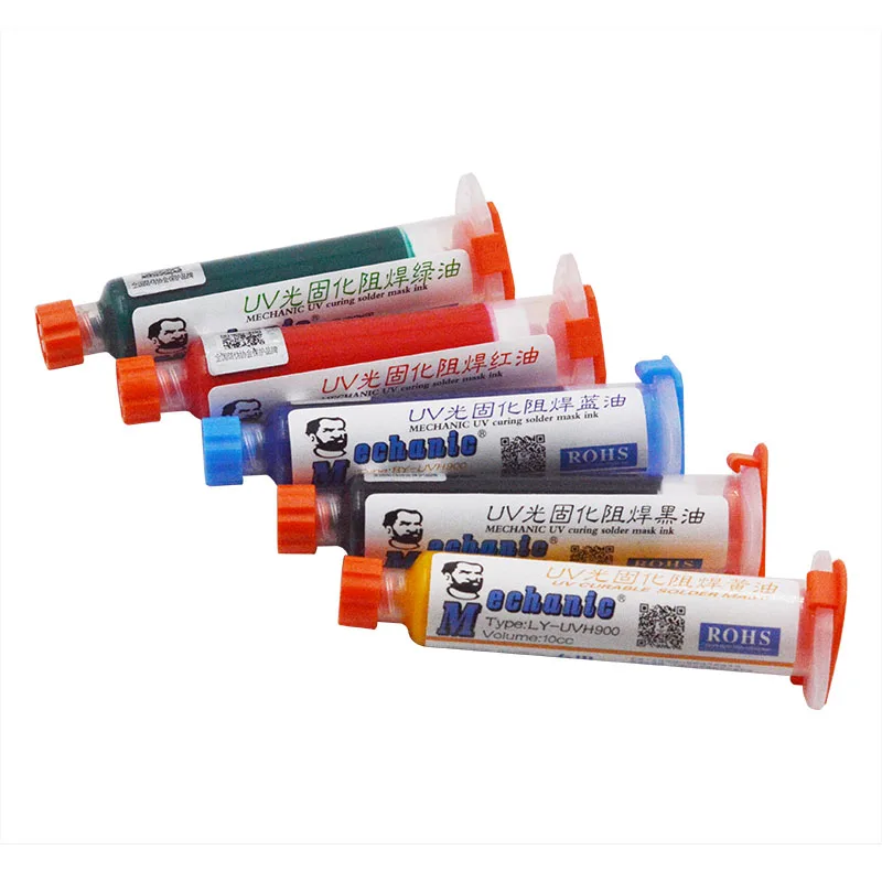 

3 Colors UV Curable Solder Mask Paste Flux 10CC For PCB BGA Circuit Board Protect Soldering Cream Welding Fluxes Oil