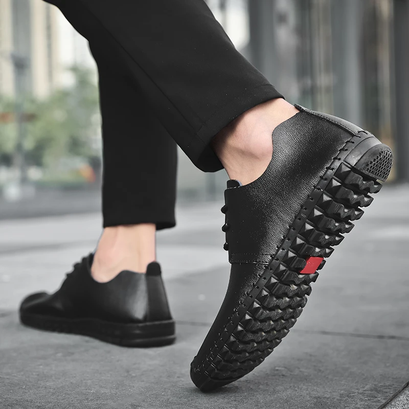 

Sapato Masculino Casual Zapatos Hombre Casual Shoes Men Leather Mens Black Man Spring Causal For Breathable De Fashion Leisure