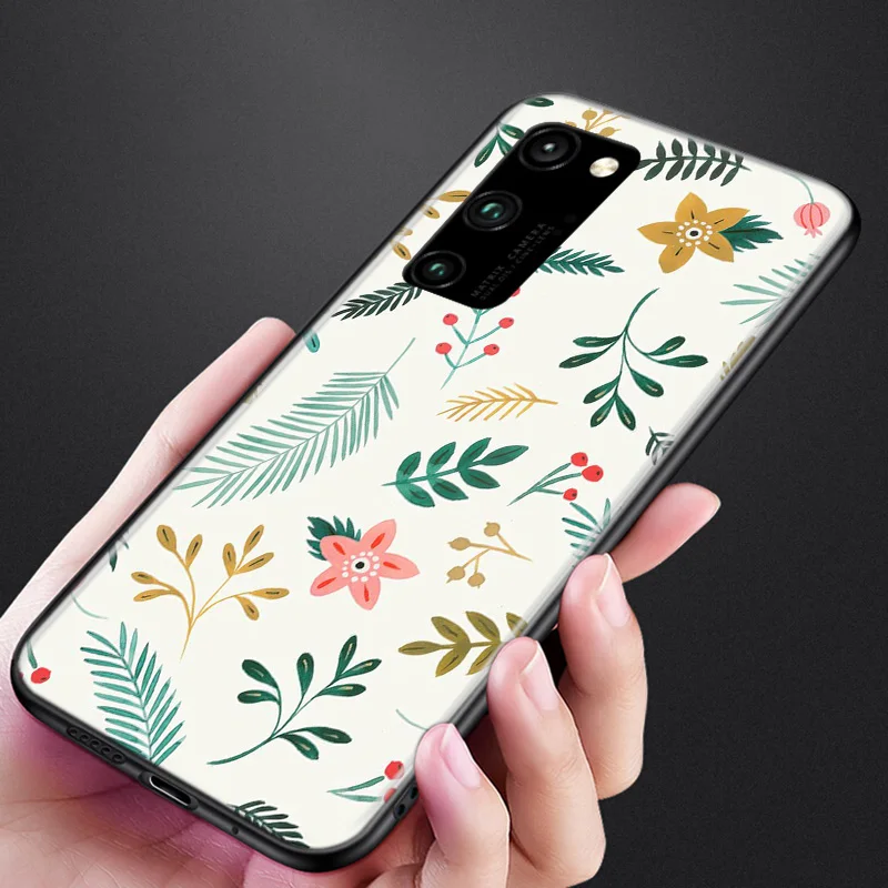 

Silicone Cover Watercolor plants flowers Phone Case for Huawei Honor 30 20 Pro 10i 9A 9S 9X 8X 10 9 Lite 8 8A 7A 7C Pro