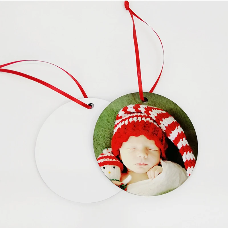 

50Pcs/Lot DIY MDF Wooden Round Ornament Hardboard Pendants Xmas Tree Hanging Ornament DIY Merry Christmas Decoration