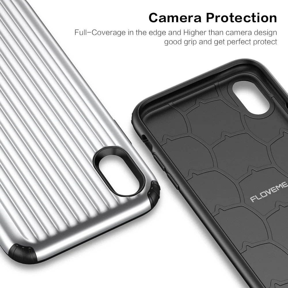 Высококачественный багаж чехол для iphone X XS MAX чемодан класса люкс чехлы TPU + PC