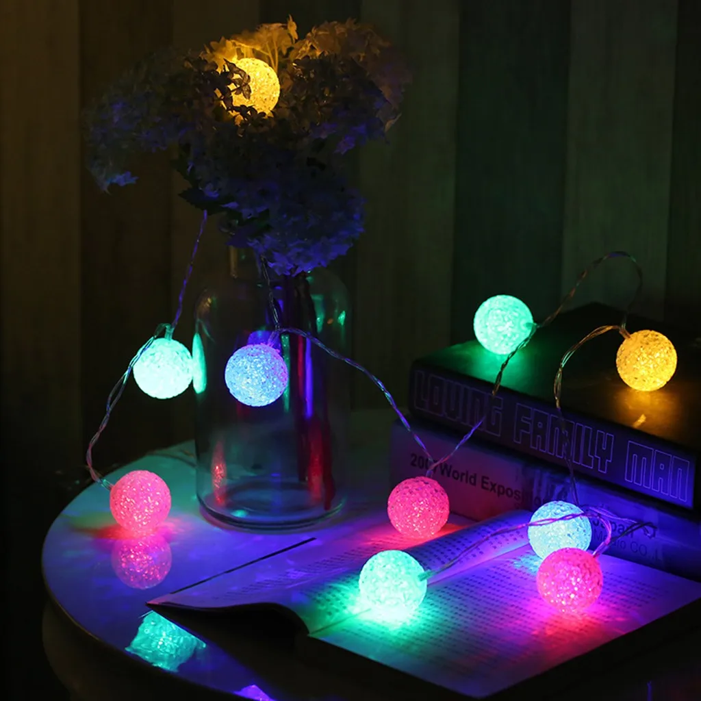 LED String Lights Ball 3 Meters 20 Waterproof Crystal Christmas Decorations For Home Bedroom Outdoor | Лампы и освещение