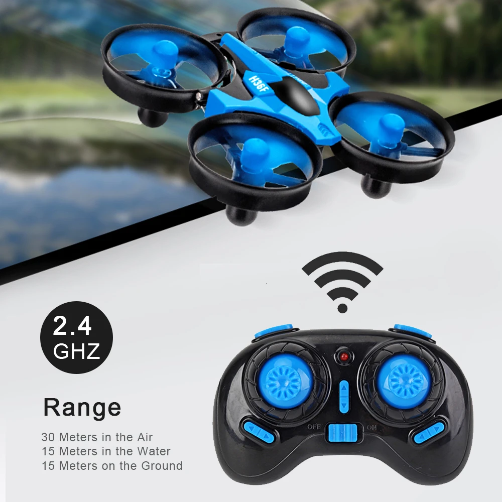 Модернизированный H36 JJRC H36F Terzetto 1/20 2 4G 3 в 1 Радиоуправляемый Летающий Дрон Land Driving