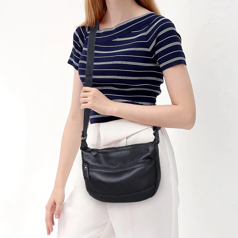 Модная женская сумка на плечо из натуральной кожи роскошная вместительная