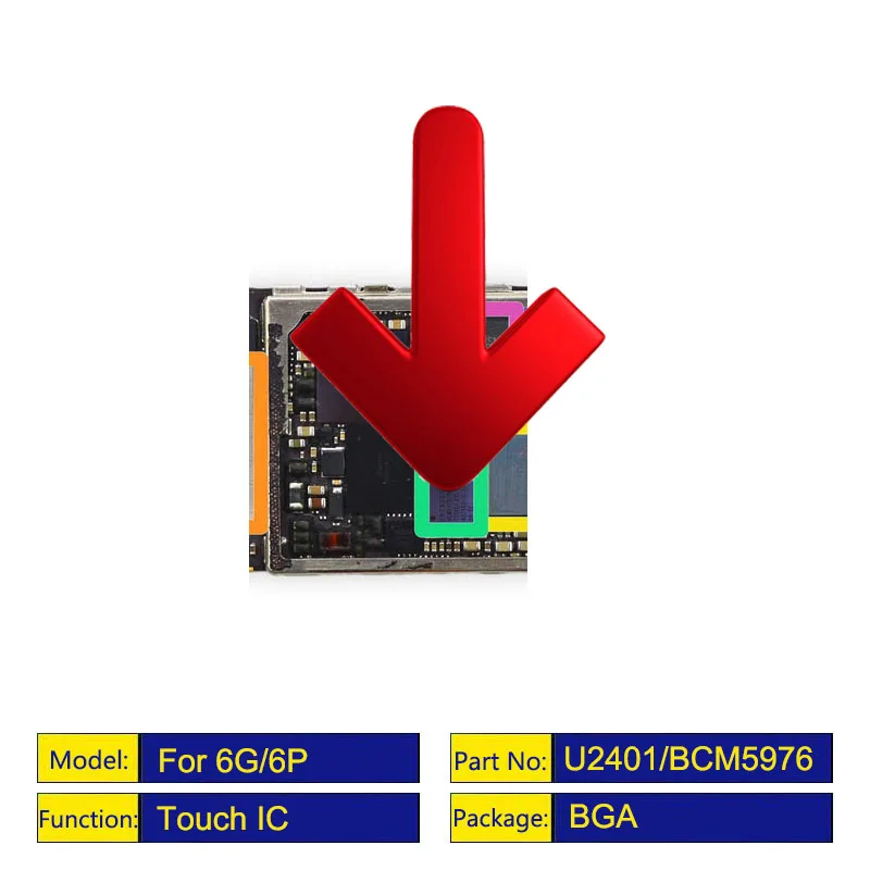 10 шт./лот BCM5976 контроллер экрана ic U2401 для iPhone 6/6plus 6 P 6G белый Meson драйвер сенсорный