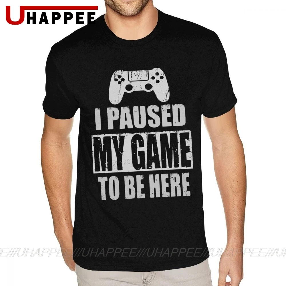 Футболки с надписью I Paused My Game To Be Here мужские футболки коротким рукавом
