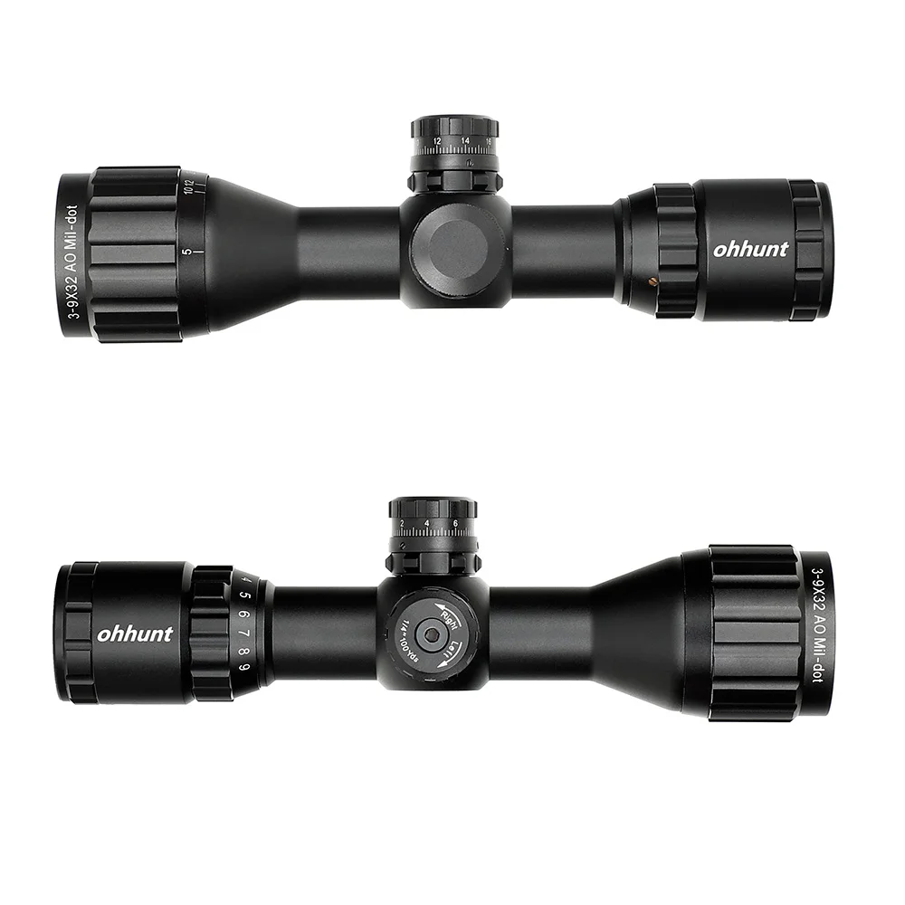 Ohhunt 3-9x32 AO компактный прицел 1/2 половина мил точка сетка красный зеленый