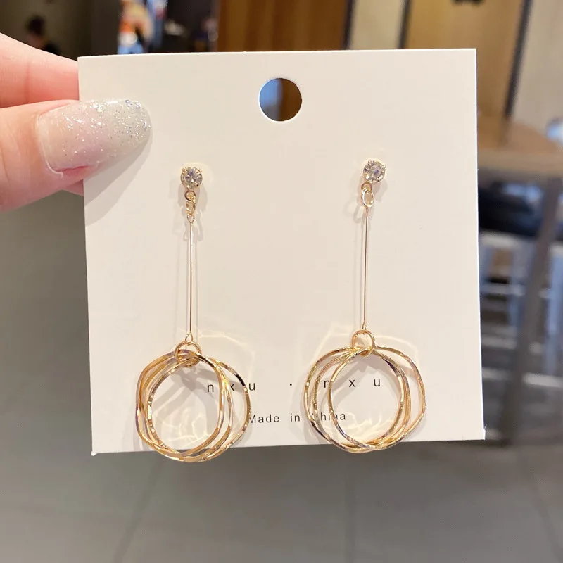 

Sailing Rain Fashion Spring Summer Earring For Women Rock Vintage Bride Girls Jewerly Gifts Geometric Dangle Drop Gold Earings