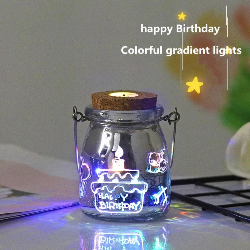 Декоративные ночные светильники светодиодная бутылочка для желаний светящиеся