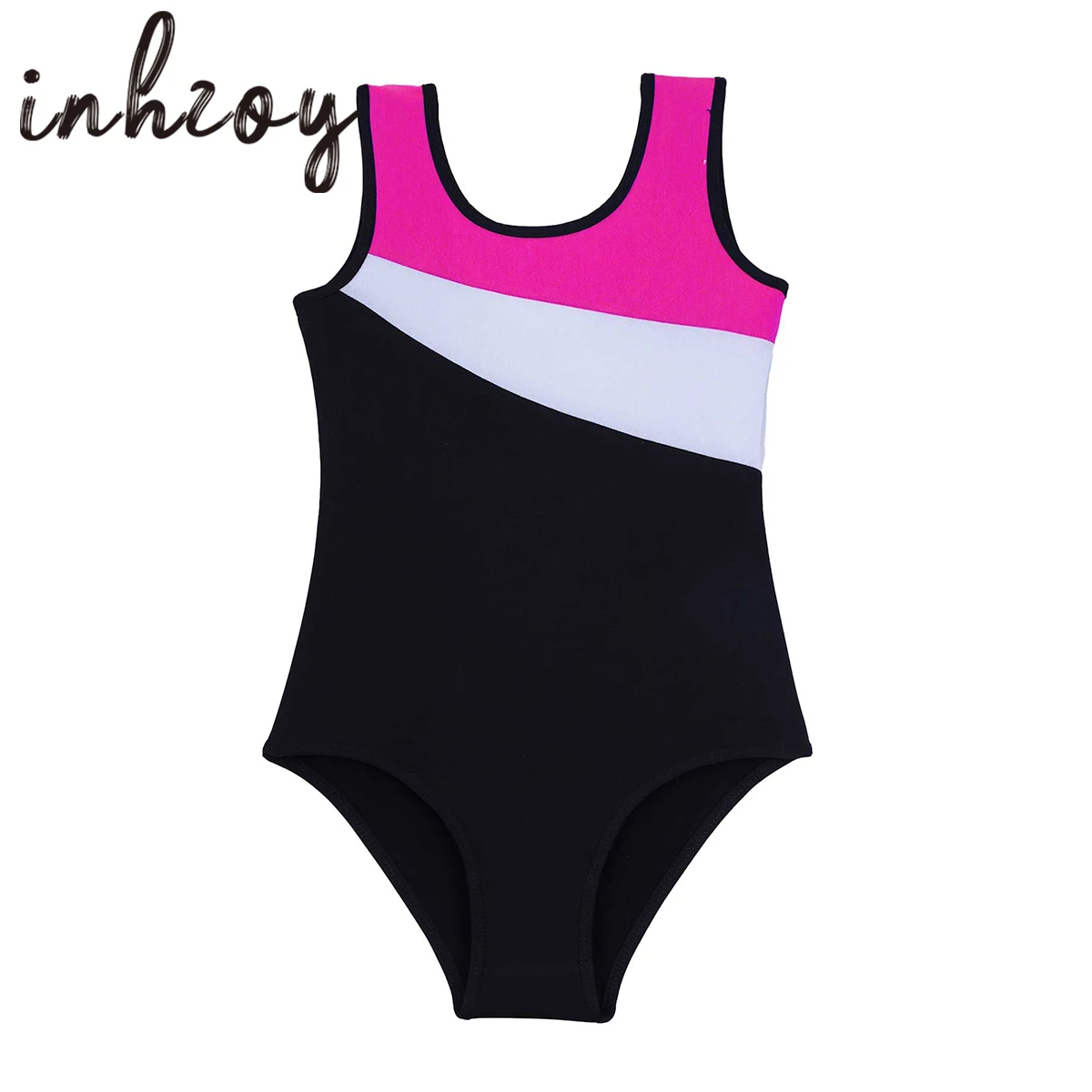 

Детское профессиональное балетное трико для девочек, гимнастическое трико без рукавов с цветными блоками, боди, танцевальная одежда для ба...