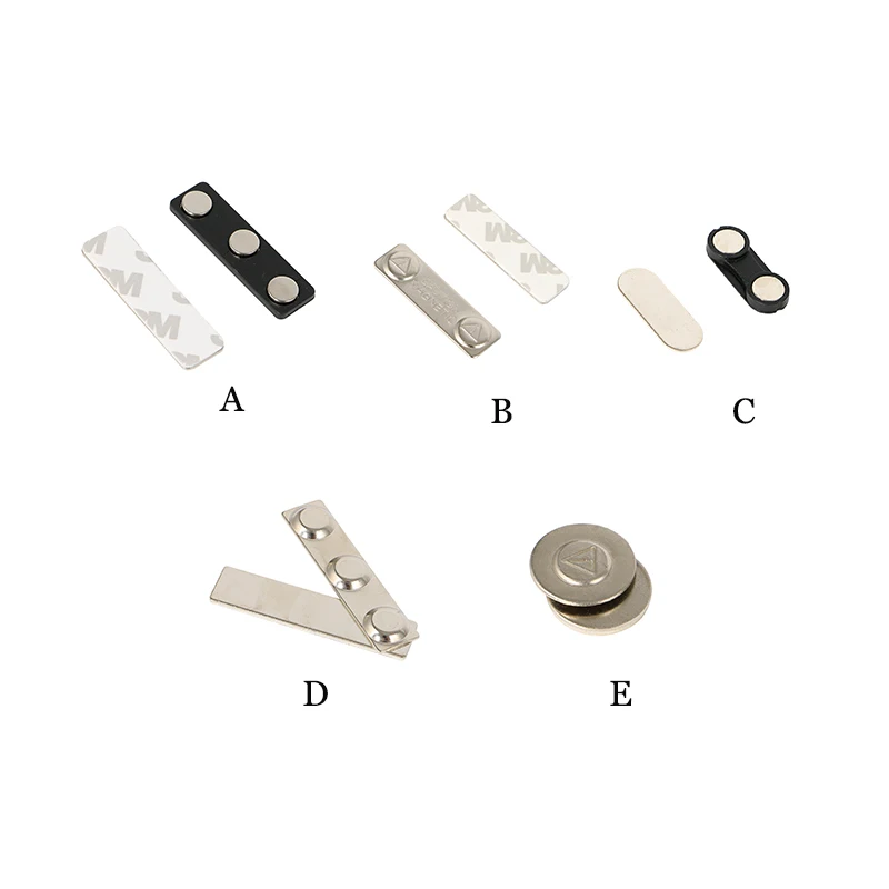 10pcs name badge magnet Metallic Metal Strong Magnetic Badge Fastener Holder Card Tag Name ID Tag