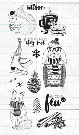 Французский прозрачный силиконовый штамп/печать для DIY скрапбукинга/альбома