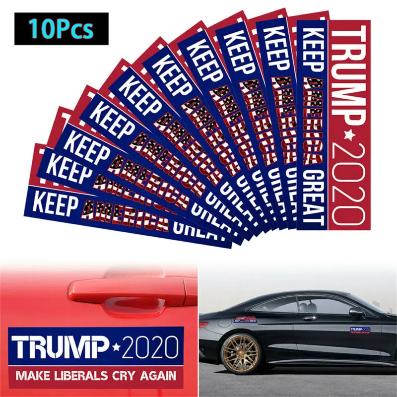 10 шт. Стикеры для кузова автомобиля Дональд Трамп 2020|Флажки вымпелы и конфетти| |