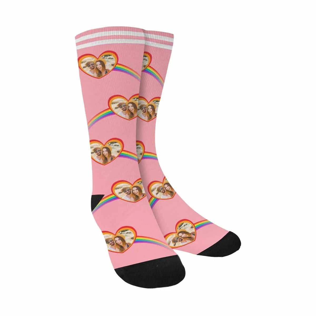 

Custom Photo Love Rainbow Sublimated Crew Socks