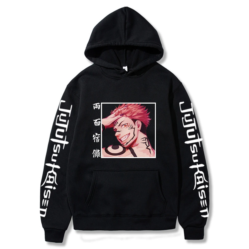 

Jujutsu Kaisen Japan Anime Hoodie Ryomen Sukuna Print Men Casual Hoody Itadori Yuji Cool Boy Harajuku Pullover Sweatshirt Unisex