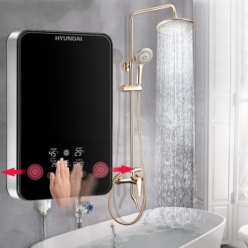 Electric Water Heaters Small 3-second Hot Shower for Household Use One-button Startup Temperature Setting