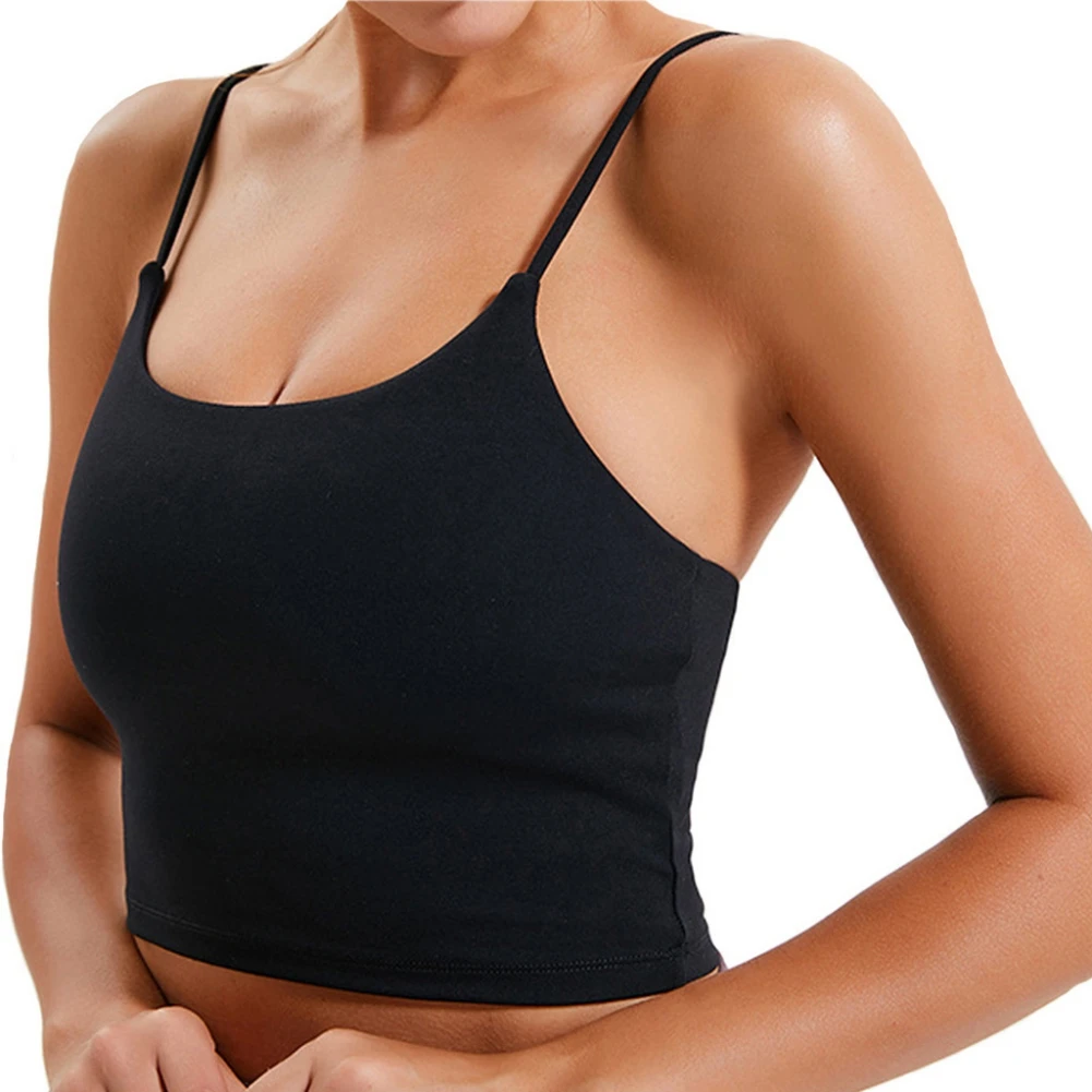 

Gym Fitness Bras Push Up Padded Crop Tops Women Plain Soft Yoga Workout Sports Bras Tank Tops