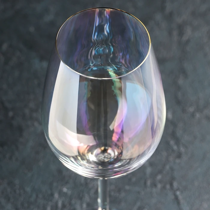 Бокал для вина Бонитас 500 мл с гальваническим покрытием цвет перламутровый | Дом и