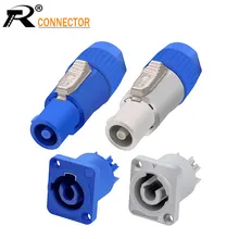 20PCS SpeakON Male Plug PowerCON Type A NAC3FCA+NAC3MPA-1 Chassis Plug Panel adapter 3Pin Powercon Speaker Connector
