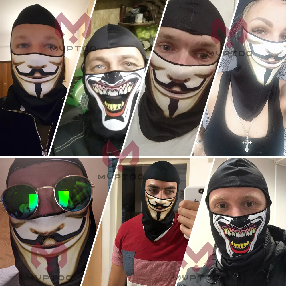 3D Orcs клоун Балаклава Джокер V для Vendetta Маска подшлемник мото мотоцикла мотоциклетная сноуборда Лыжная Шапка сноубордиста ШЛЕМ ЛАЙНЕР Байкер лицо щит Кепка для мужчин и женщин подшлемник для мотошлема