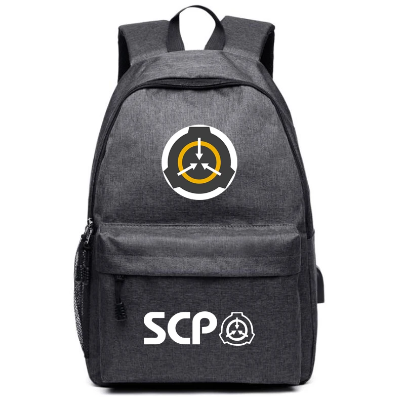 SCP Galaxy Рюкзак с usb-портом школьные рюкзаки для девочек мужские USB зарядка наушники чехол для домкрата Холст Дорожная сумка рюкзак для ноутбука - Цвет: B Gray