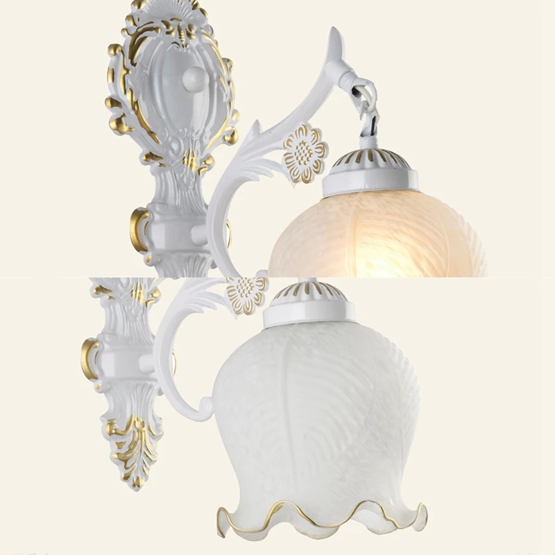 

Golden generation minimalist hotel bedside corridor glass wall lamp LED aisle single head European wall lamp