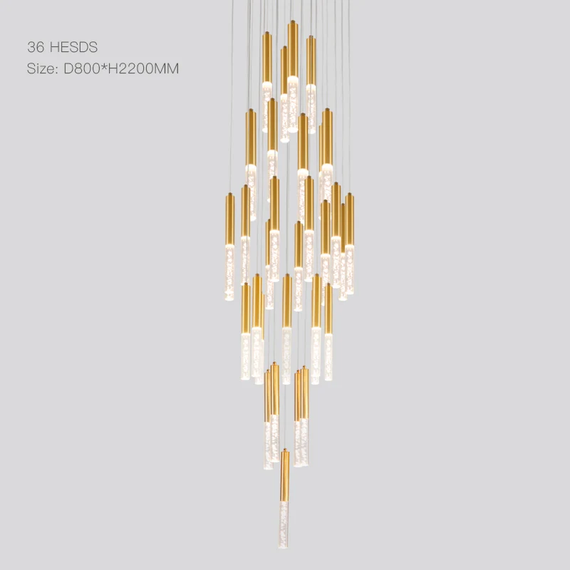 買取 最新デザイン玄関スパイラル装飾リニアアクリル現代ロングカスタムライト階段シャンデリア高天井