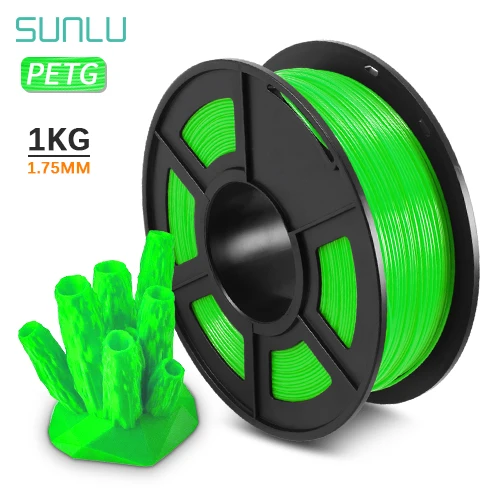 

SUNLU PETG 3D Printer Filament 1.75mm 1KG/2.2LB Spool 3D Pen Printing Material 100% no bubble Tolerance +-0.02MM Solid