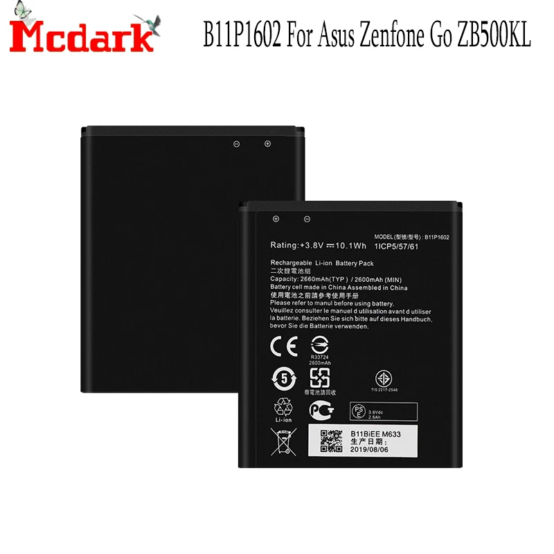 B11P1602 для Asus Zenfone Go ZB500KL X00AD X00ADA X00ADC батарея 2600 мАч Замена Высокое качество