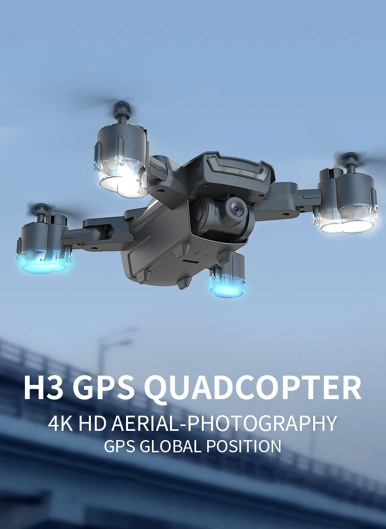 gps Дрон с 4K HD регулировкой 50x зум Камера широкий угол Wi-Fi FPV RC Квадрокоптер Профессиональный складной дроны