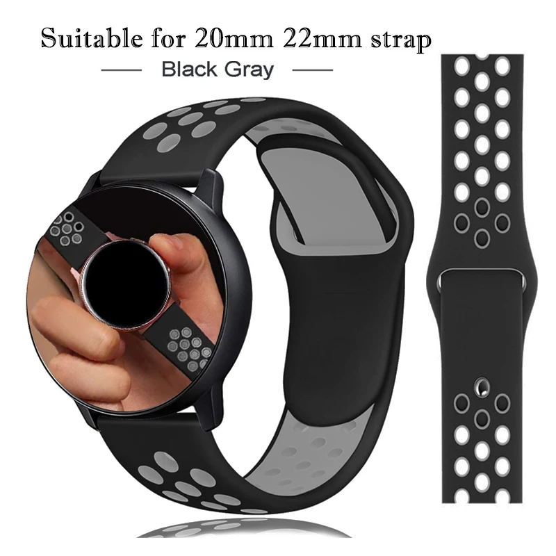 

20mm 22mm band for Samsung Galaxy watch 3 41/46mm/42mm/Gear s3/Active 2 40mm 44mm correa bracelet Huawei watch GT/2/2E/Pro strap