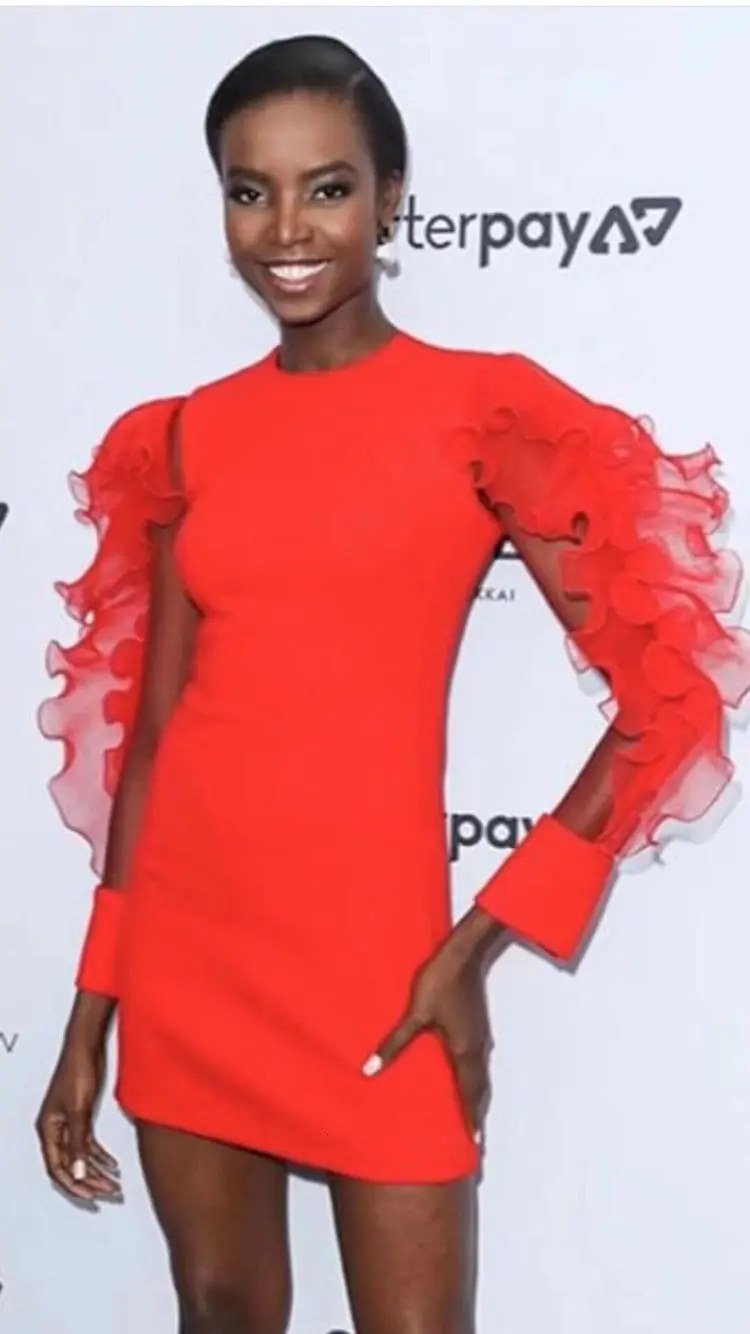 Женское облегающее платье из вискозы с сетчатым рукавом|Женские платья| |