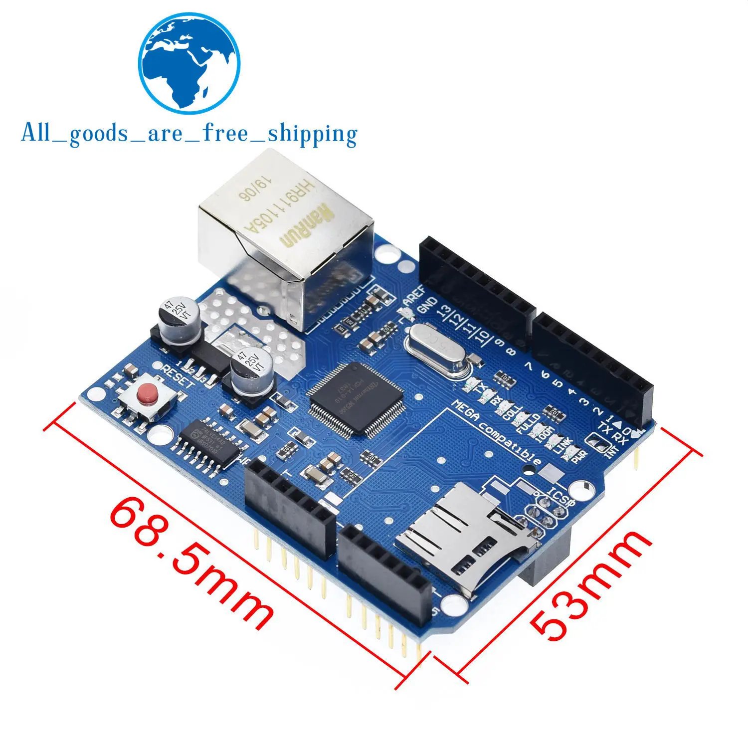 UNO Shield Ethernet Shield W5100 R3 UNO Mega 2560 1280 328 UNR R3 только W5100 макетная плата для Arduino