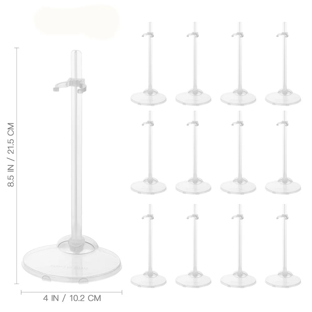 15pcs holding stands for 16 dolls transparent support barbie stand display holder high quality children toys accessories free global shipping