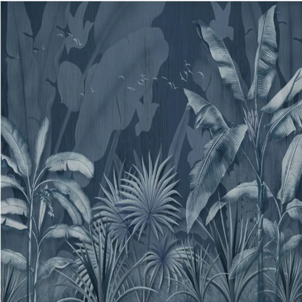manufacturers custom Nordic tropical plant forest living room bedroom background wallpaper mural | Обустройство дома