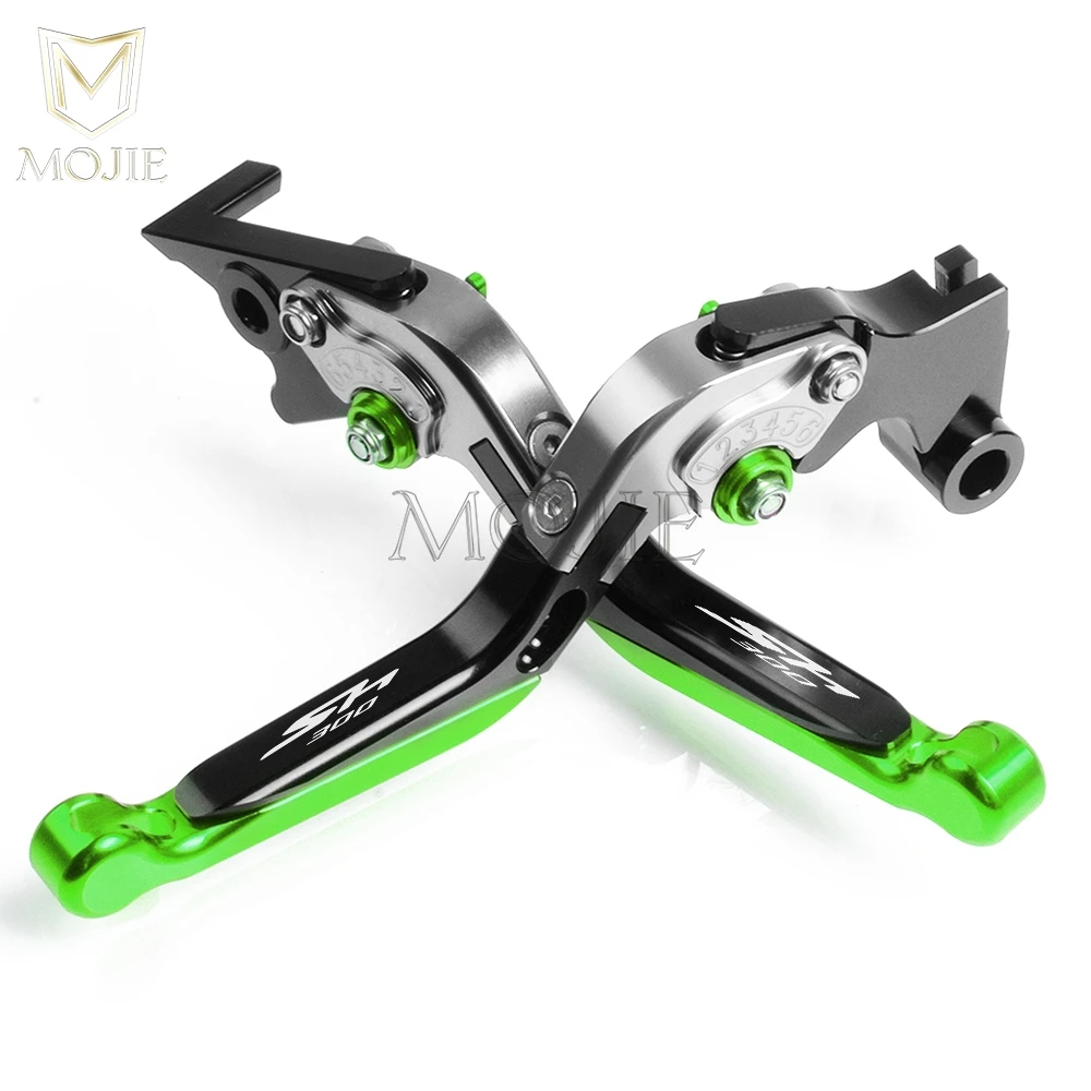 Titanium BlackGreen Аксессуары для мотоциклов CNC Алюминиевые Регулируемые Складные Выдвижные Тормозные Рычаги сцепления Набор для Honda SH300 SH 300 - Color: Titanium BlackGreen