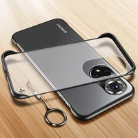 Frameless Ring Phone Case For Huawei P50 Nova Pro Matte Hard Back Cover Case For Honor Pro Magic Pro Plus