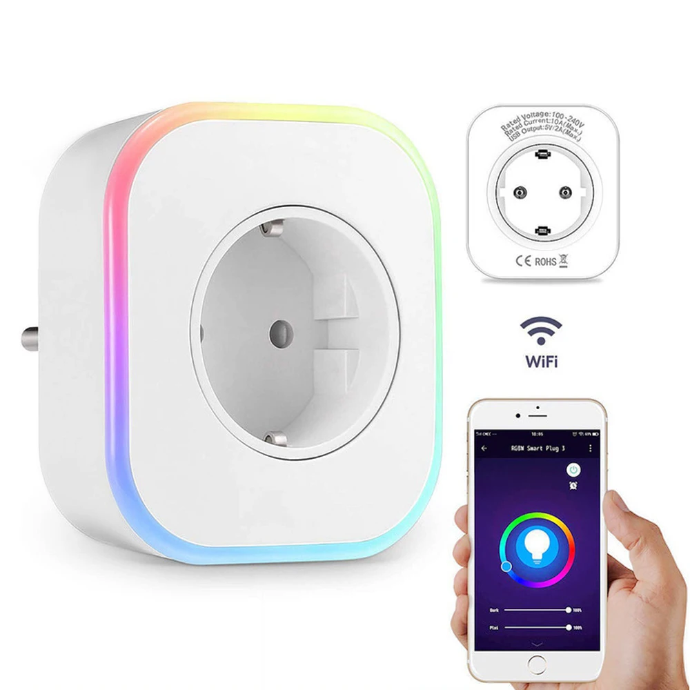 Умная электрическая розетка с управлением через Wi Fi голосовое управление умная