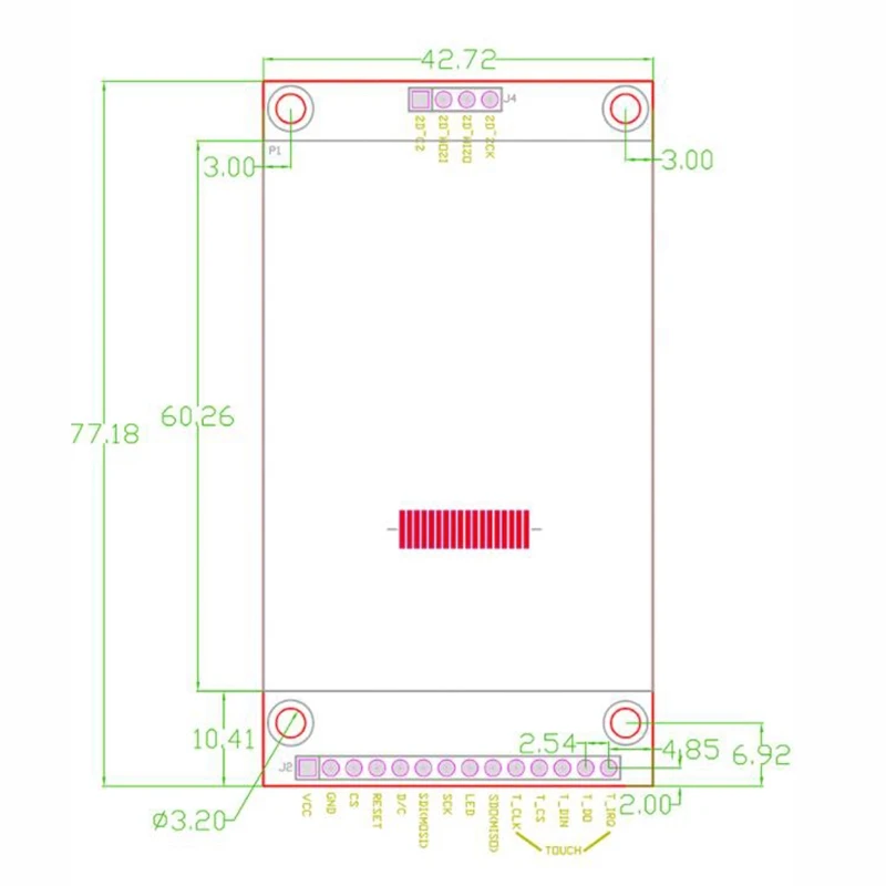 2 4 дюймовый 320x240 SPI серийный TFT ЖК-модуль Дисплей Sn без драйвера панели нажатия IC