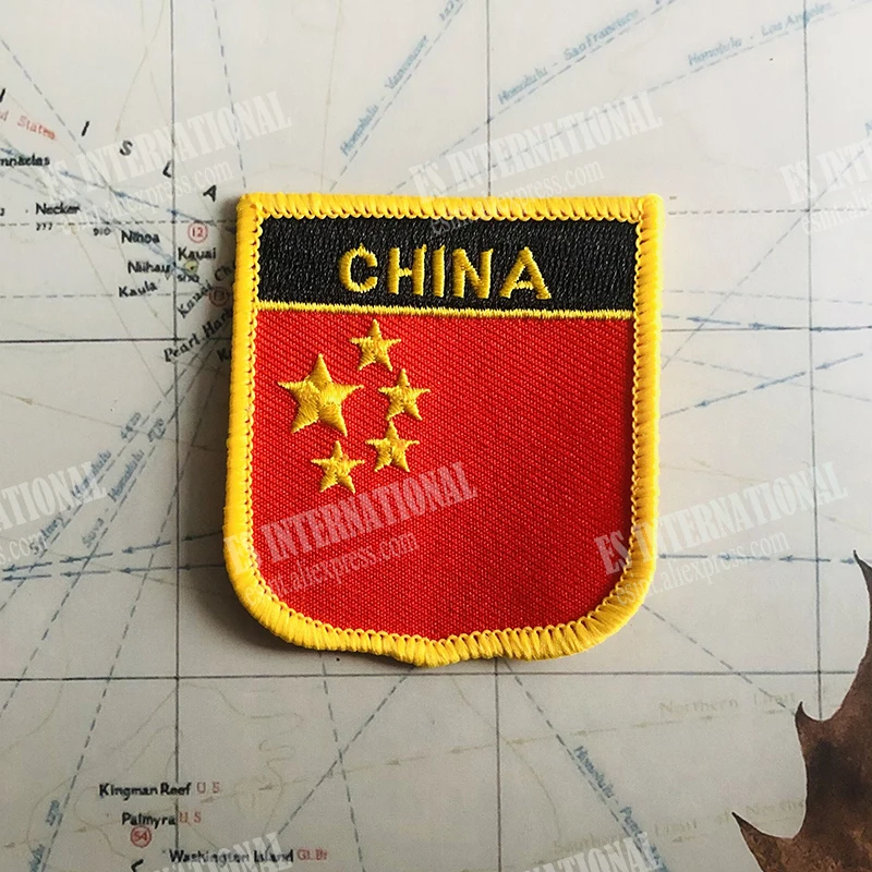Нашивки с китайским государственным флагом повязка на руку нашивки вышивкой и