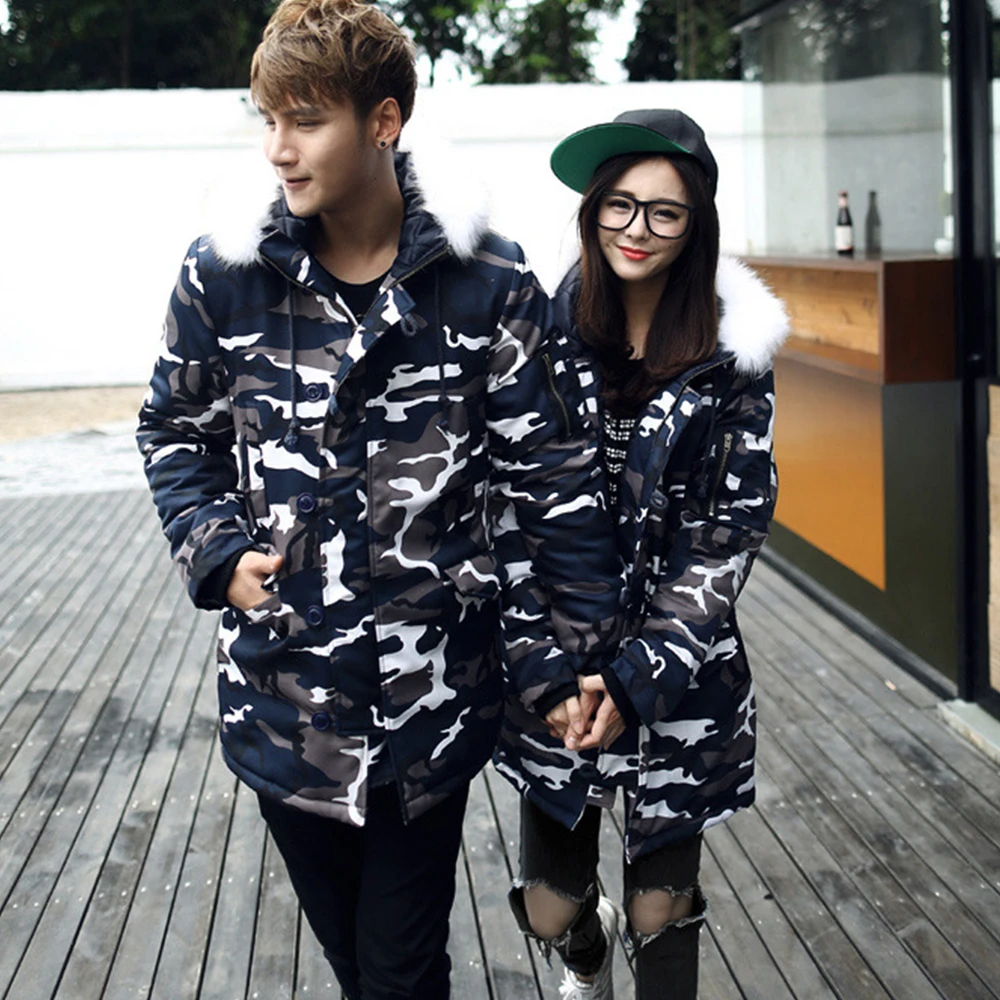 

Men Winter Jacket Large Size Thick Warm Male Coat Camouflage Overcoat Zipper Cotton Parka Casual High Quality