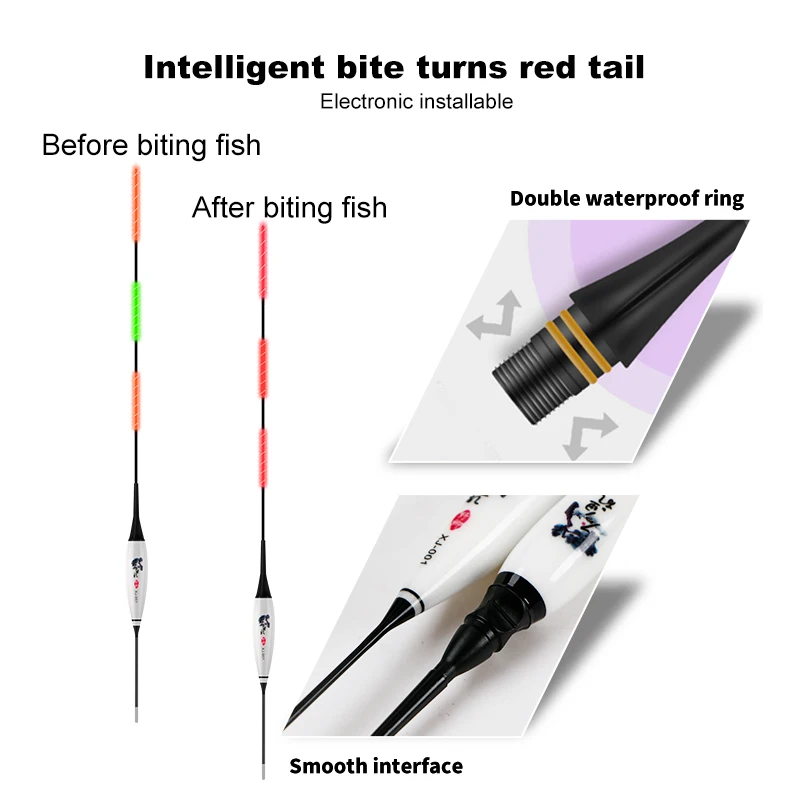 JiuYu плоский водяной Карп индукционный ночной умный рыболовный поплавок